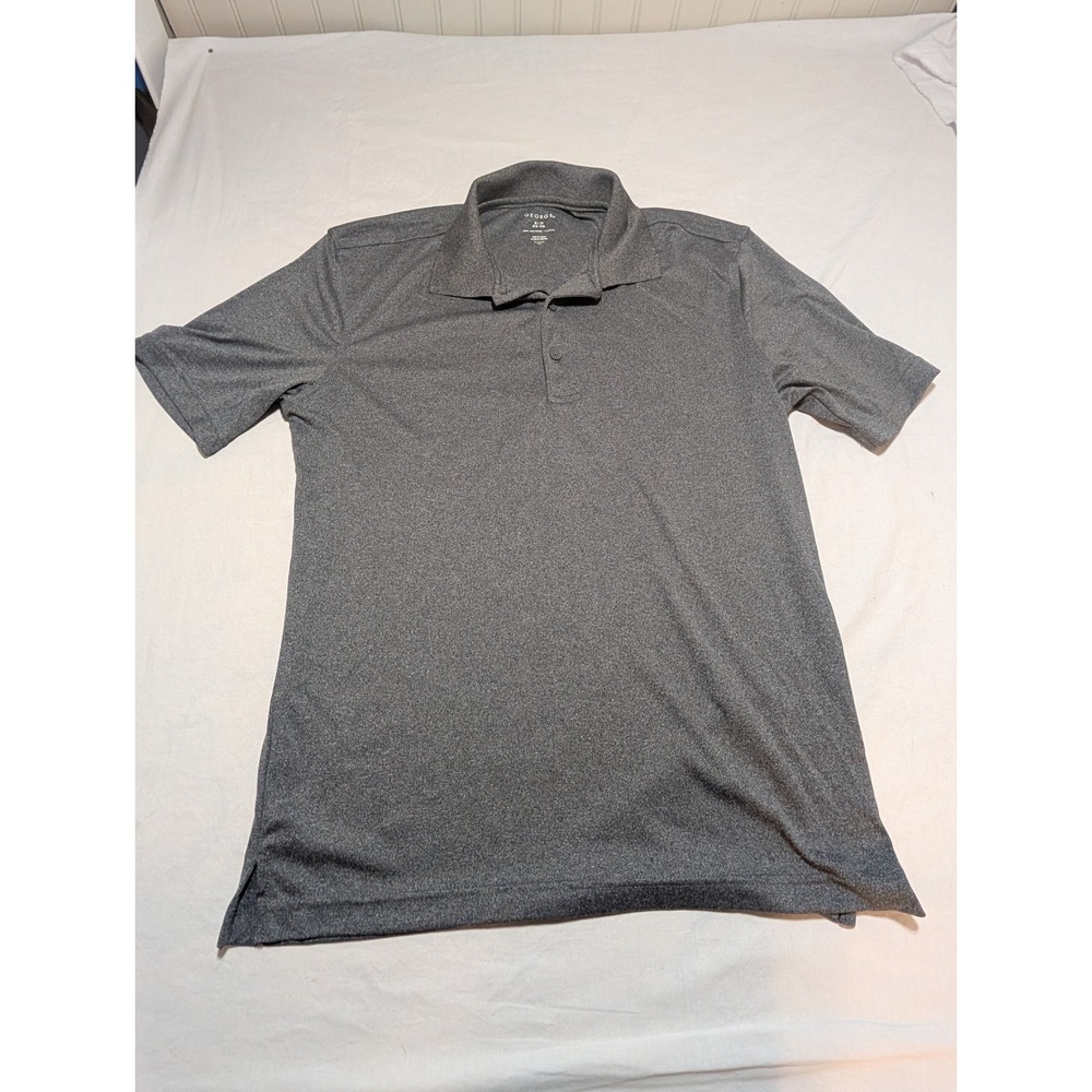 George Mens Performance Polo Shirt Dark Gray Heather Short Sleeve Size S 34-36